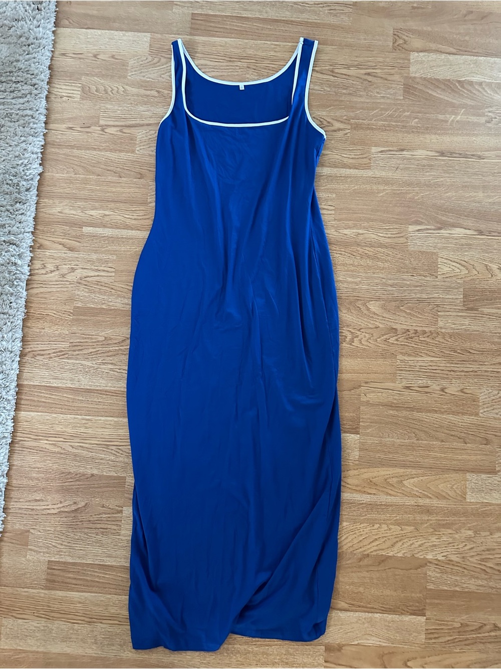 Women’s Royal Blue Maxi Dress with Contrast Trim